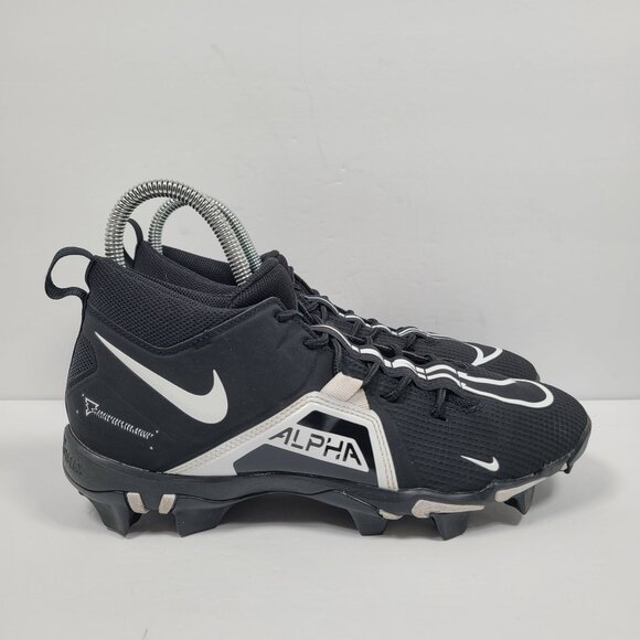 Nike Alpha Menace 3 Shark Men’s Black & White Football Cleats CV0582-001 US Sz 8 - Picture 1 of 8